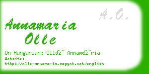 annamaria olle business card